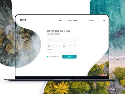 Tripzip WebApp Revisited UI/UX app branding design event flight hotel hotel booking illustration minimal package plane tour travel trip trip planner ui ux