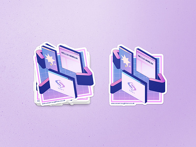 sdev - Stickers cyberpunk design identity design illustration logo logo design retro retrowave sticker sticker design vaporwave vector vector art vector illustration vinyl sticker visual identity