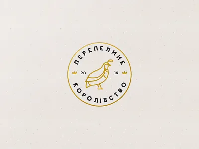 Quail kingdom - logo design bird black branding crown design farm gold golden lineart logo minimal old quail rich vector vinatge