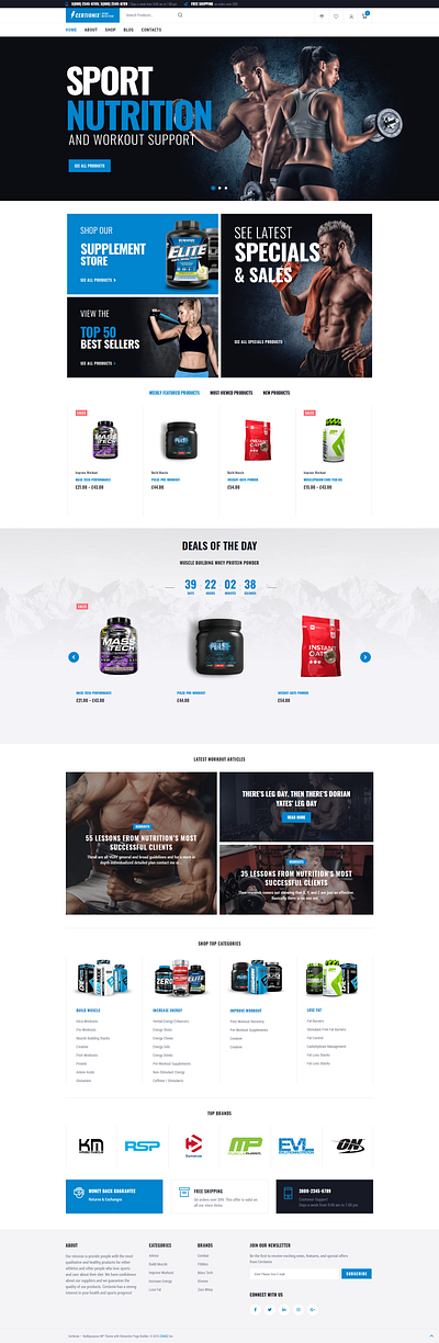 Sport Nutrition WooCommerce Theme - Certionix design elementor elementor templates logo sport nutrition template sport nutrition website ui woocommerce theme wordpress design wordpress theme wordpress themes