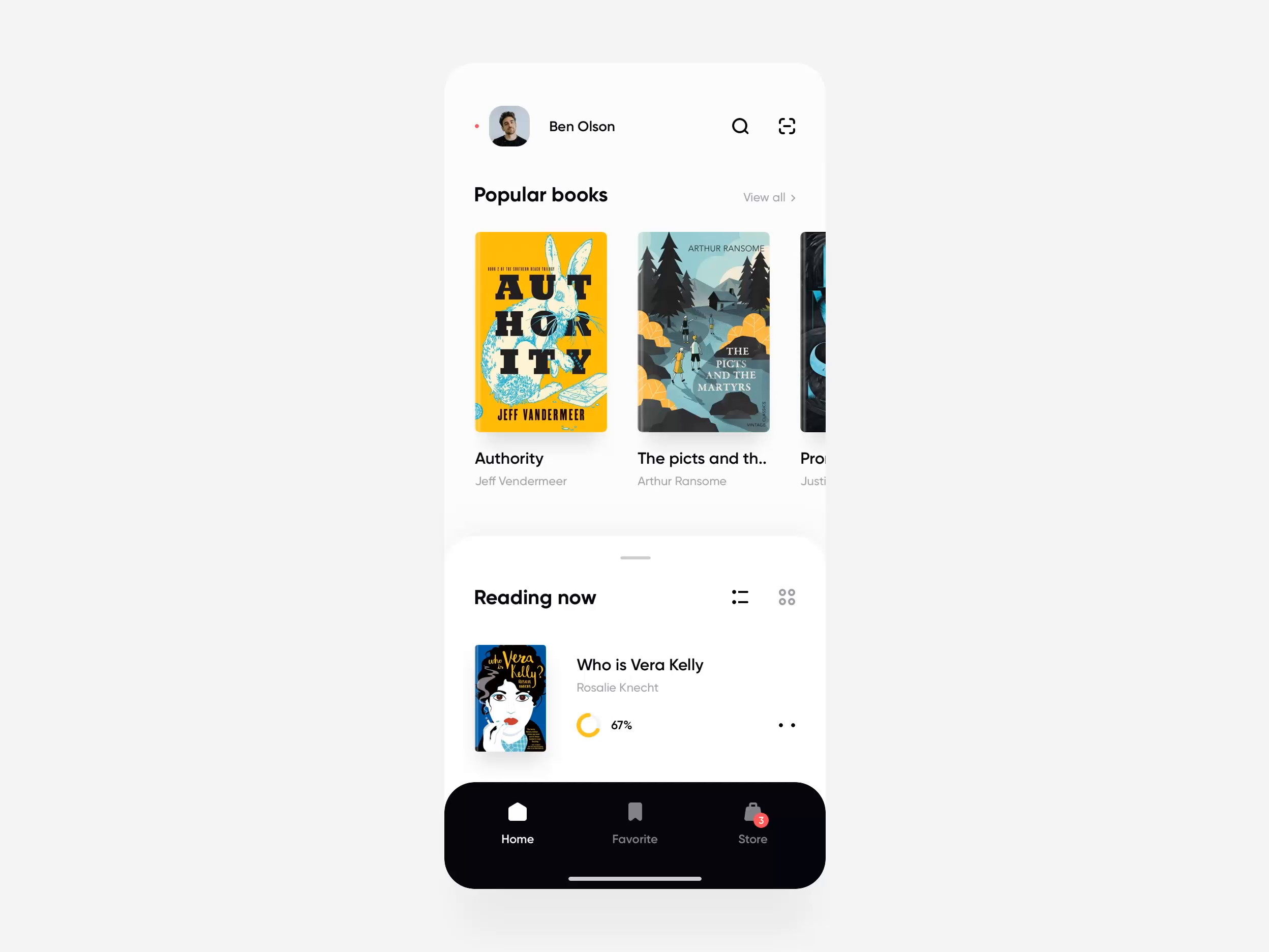 Example of Reading App / Animation