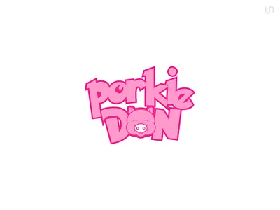 porkie branding design flat icon imagenatif logo minimal typo typography vector