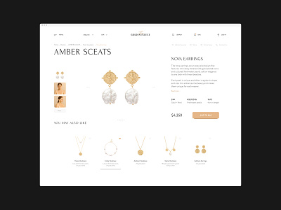 Coming Soon - The Golden Fleece - Multi Brand Jewelry brand branding clear design desktop earrings gold interface jewelery jewelry logo multi brand pearls product shopping ui ux web website webstore