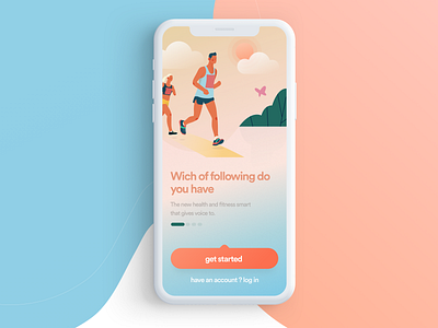 Fitness App app color iphone landing logo page ui ux vector web