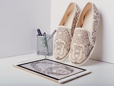 The Day of Slippers 2019 character design charity design digital illustration hand drawn illustration shoes