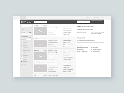 Project Tracker project management software design tracker ux wireframe work in progress