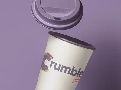 Crumbles Pastries Cup Design bakery logo cup design design graphic design logo logo design mockup design package design packaging