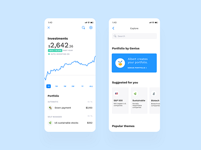 Albert Investments albert albert app app chart clean finance fintech invest investing investments portfolio stock