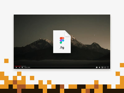 YouTube Player (FREEBIE) figma free freebie freebies google icons material design orange pixel pixels player resource ui ux video video player you tube youtube