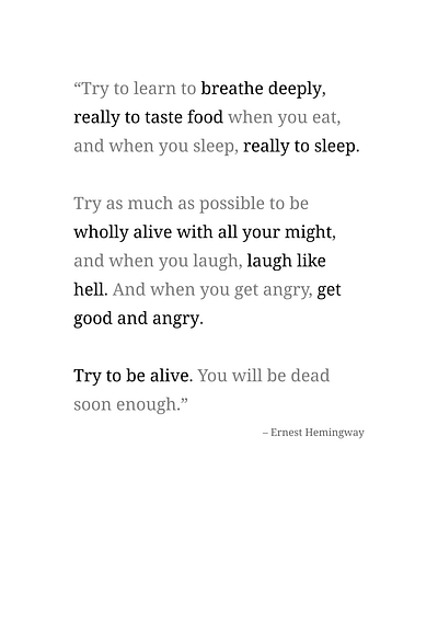 Hemingway quote minimalism poster posters quote typography