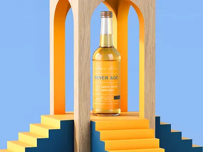 Bever Age Lemon Smoke packaging 3d beverages branding design illustration packaging packaging design