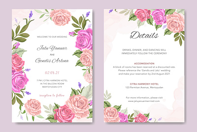 wedding invitation with floral ornament anniversary art background card celebration decoration decorative design elegant floral frame graphic greeting illustration invitation ornament spring template vintage wedding