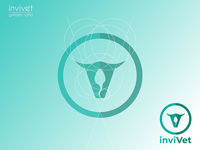 Logo of a cattle breeding company branding branding design cattle cow design golden ratio goldenratio grids identity illustrator in vitro insemination logo vector veterinary
