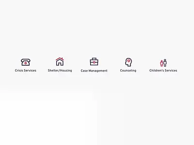 Nonprofit Services Icon Set design flat design graphic design icon set iconography iconography graphic icons illustration minimalist nonprofit services ui ui design what we do