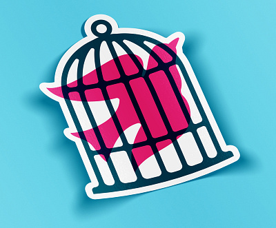 Cage Free bird branding cage design identity illustration logo prison vector