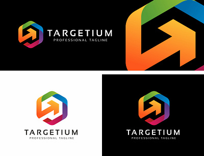 Target Logo Template abstract aplications app application architecture brand branding business color colorful construction corporate digital engineering factory green hardware hexagon identity industry