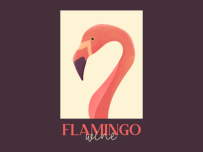 Flamingo design flat illustration vector