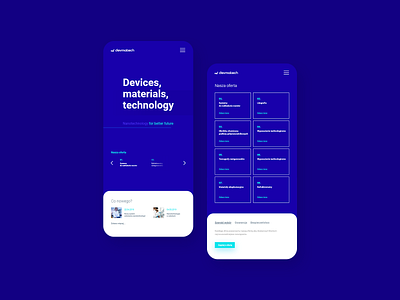 Nanotechnology company - mobile adobe xd android app app design application blue ios ios app minimal mobile mobile app mobile app design mobile design mobile ui nanotechnology responsive rwd ui