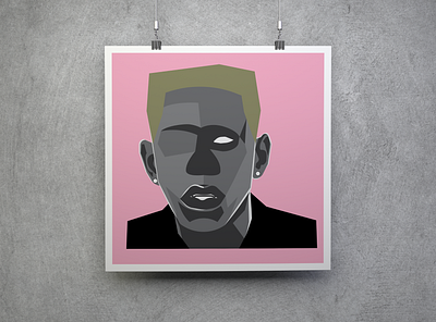 Tyler The Creator Igor Digital Art Poster album art design digital art graphic design hip hop icon illustration minimalist music poster