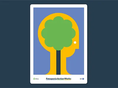 Become Carbon Literate art brain design idea illustration illustrator minimal postcard poster poster art thought tree trees vector