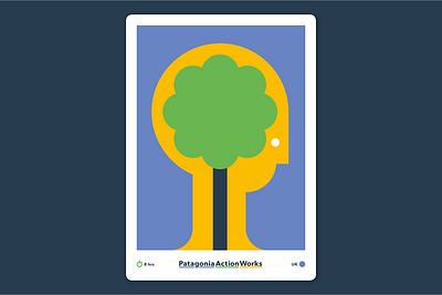 Become Carbon Literate art brain design idea illustration illustrator minimal postcard poster poster art thought tree trees vector