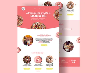 Donut Worry - Website UI branding delivery donuts shop ui ux web design website