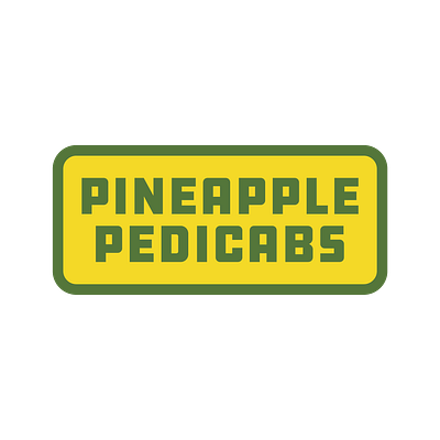Pineapple Pedicabs Submark logo pedicab reno sticker submark