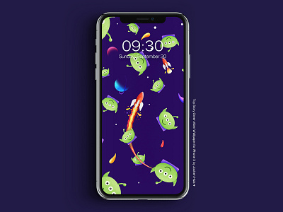 Green Alien Wallpaper alien cute drawing flat green green alien illustration iphone iphone x pixar simple story toy toy story ui ux vector wallpaper wallpaper design wallpapers