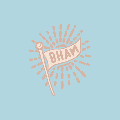Birmingham Icon design illustration typography vector