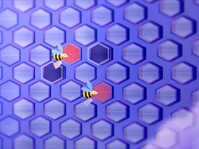 Beehive Doors access accessible animation bee bee animation beehive documents flying gif animation hive knock knock permission scifi space space door tron