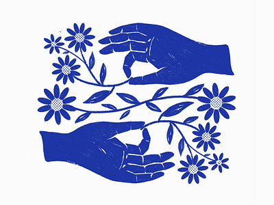 Mudra Flower flowers hand illustration mudra puebla yoga