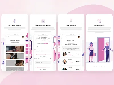 Beauty App app app design app store application design flat illustration minimal minimalist mobile ui ui ux ui design uidesign uiux user experience user interface ux ux design uxdesign