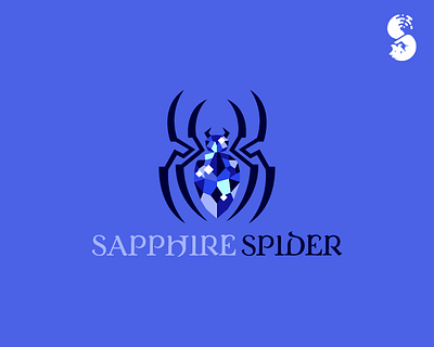 sapphire spider Logo insect jewel logo nature rock sapphire spider stone