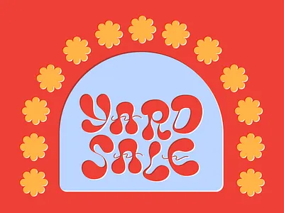 YaRd SaLe custom type funky lettering yard sale
