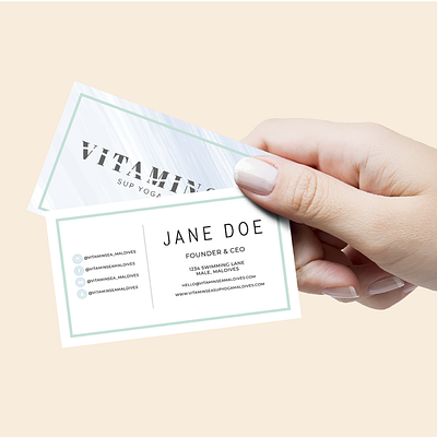 VitaminSEA Business Card Mockup branding design business card business card design marketing mockup mockup design mockup psd