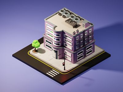 Isometric Apartment 3d apartment architecture art blender building design illustration isometric lighting lights low poly lowpoly lowpolyart render tree ui ux vector