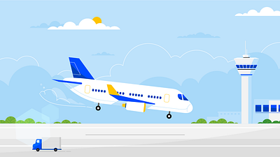 Plane 2d airplane flat flight illustration plane travel