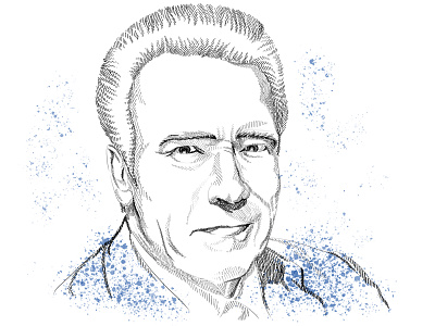 Arnold Schwarzenegger business illustration digital art digital illustration illustration pen and ink portrait sketch