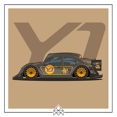 Volkswagen Beetle Designed by YasidDesign abstract abstract art abstract design abstraction android architechture flat icon modern symmetric symmetrical symmetry