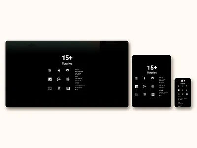 libraries page for FrontEnd30 website / UI design dark theme intro page landingpage ui design web web design