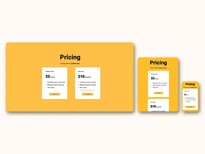 Price page for FrontEnd30 website / UI design dark theme intro page pricing pricing page ui design web web design