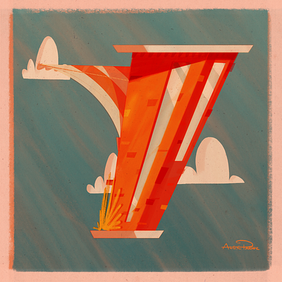 36 Days of Type | Y 36days y 36daysoftype 36daysoftype y architecture beach illustration retro retrosupply