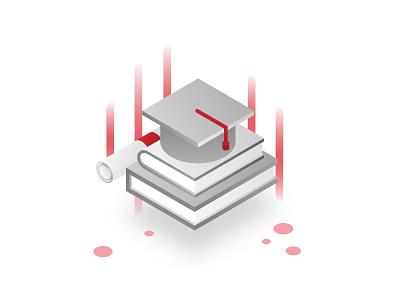 Education Illustration books certificate education graduate graduation icon icons illustration isometric isometry landmark study vector