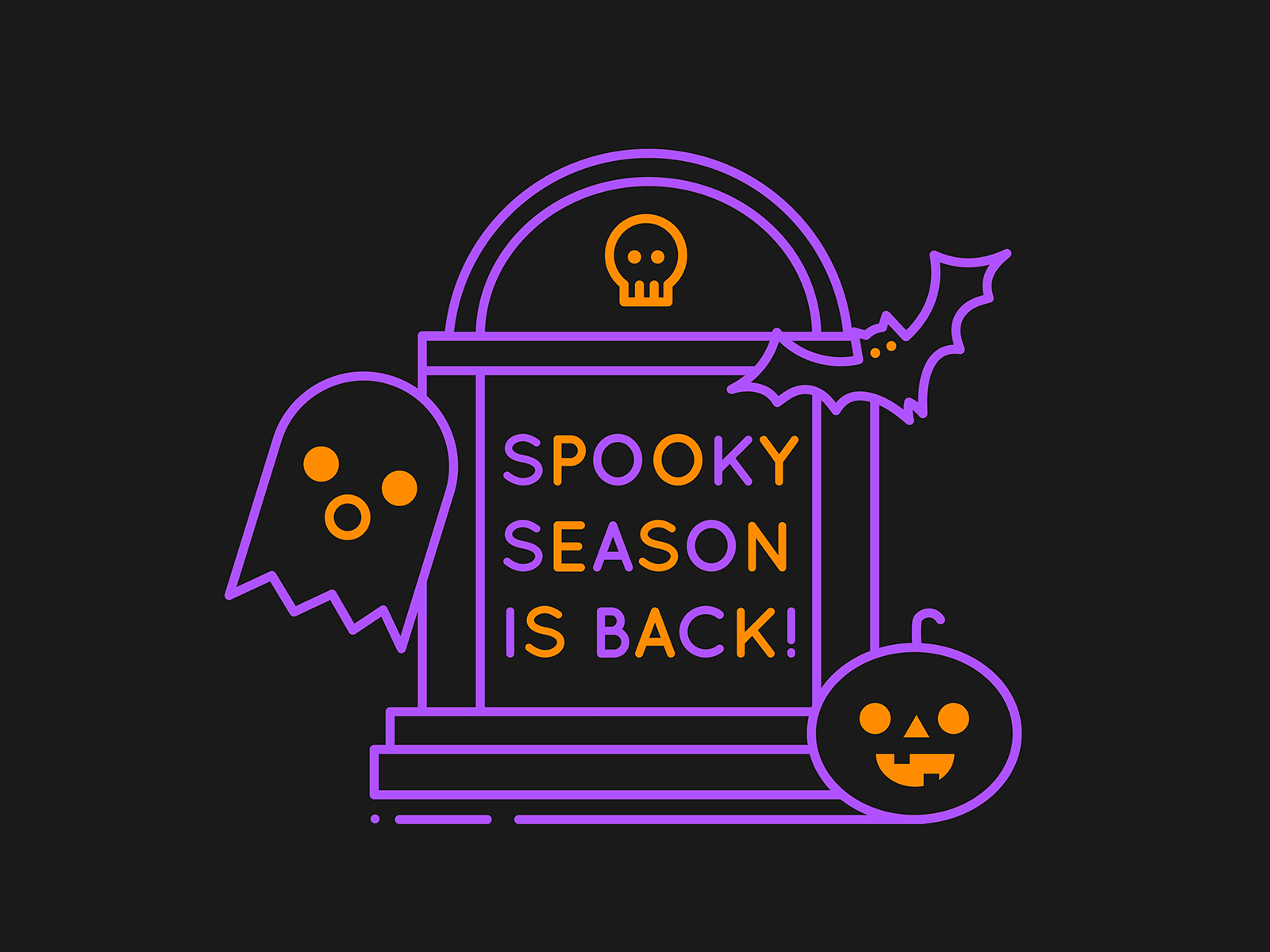 Spooky Season is Back! branding design gif halloween icon illustration vectorart