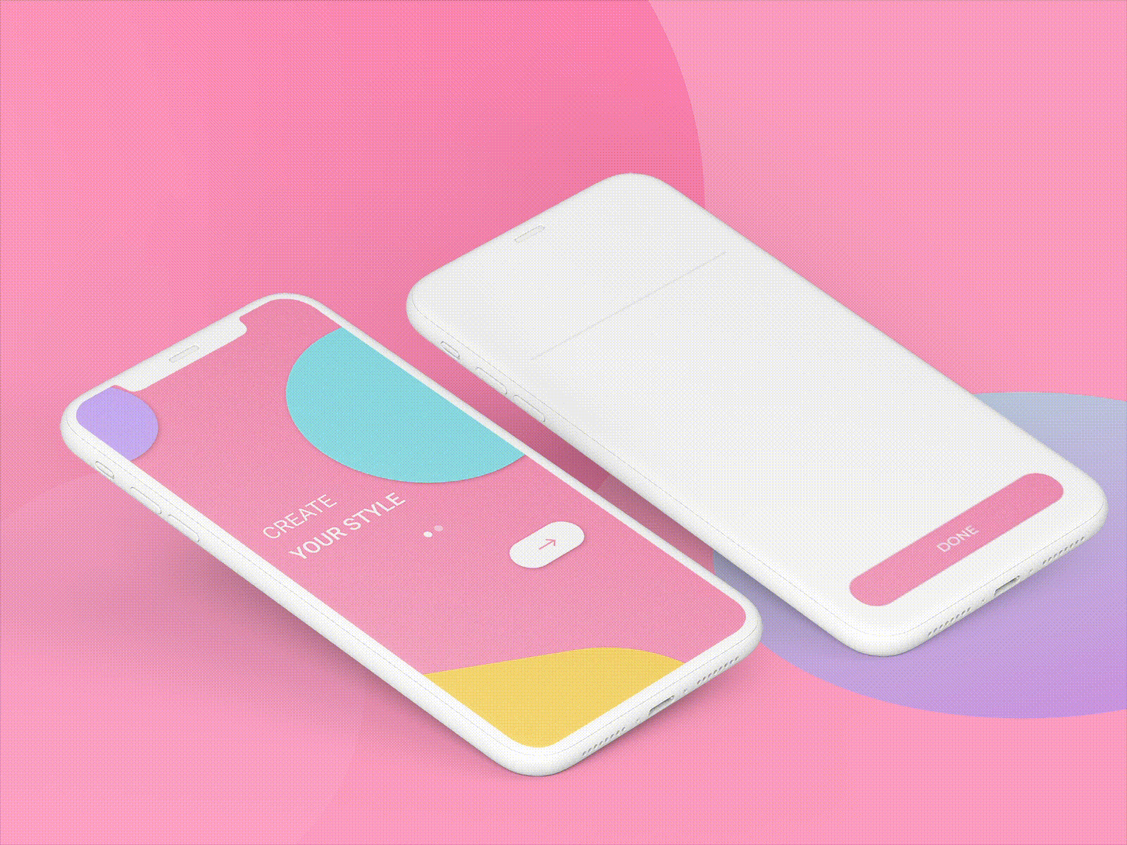 Outfit application mockup animation app design flat illustration ui ux