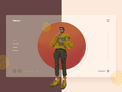 Takur / Personal Portfolio Exploration branding design flat illustration illustrator minimal ui ux web website