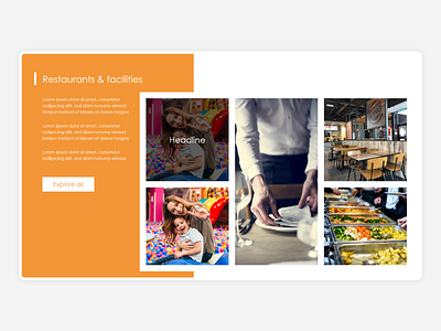 Restaurant Facilities Section amazing brand creative design facilities new photography photos restaurant ui user experience user interface ux ux design website