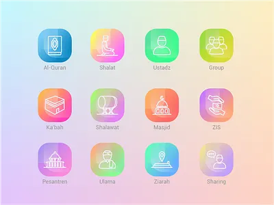 Icon Moslem Application branding branding design design designer designs dribbble icon logo mobile ui web
