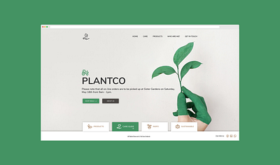 Plant.co Seed Growing Farm css development figma frontend development html logo design responsive ui ux web