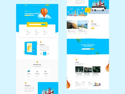 Tour Agency dribbble ui ux website